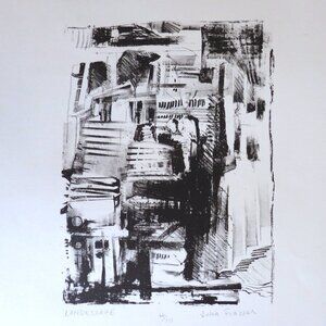 VINTAGE #4/10 “LANDSCAPE” JULIA FRAZIER 14.5” x 22.25” LITHOGRAPH PRINT